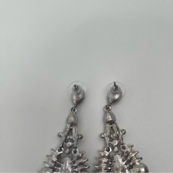 CARA NEW YORK Earrings DropDangle Rainbow Pastel Silver Gem Rhinestone Cocktail - Picture 6 of 7